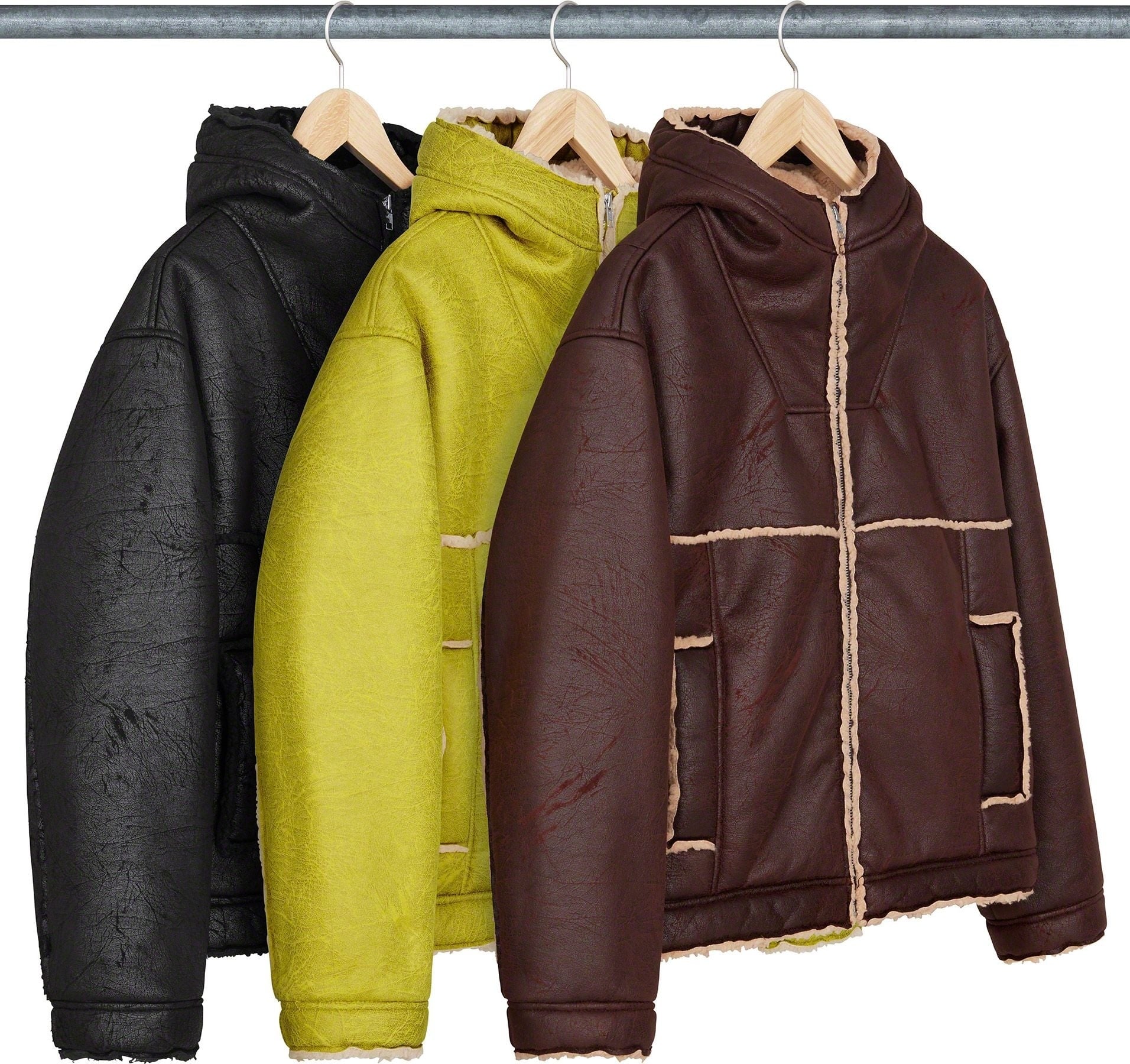 Faux Shearling Hooded Jacket